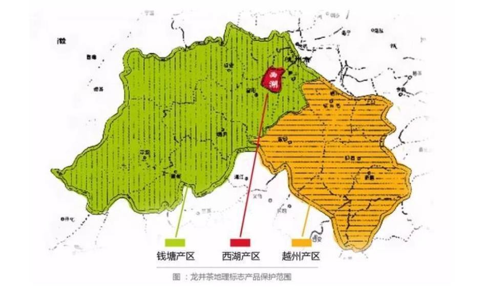 西湖龙井产区地图图片